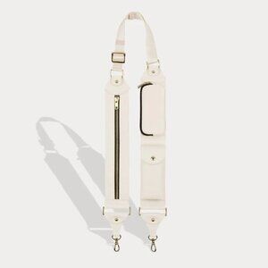 Bandolier Billie Cross Body Utility Strap Cream Ivory Gold Excellent Condition!!